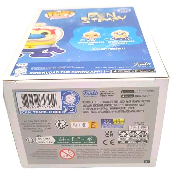 Funko Pop! Space Madness Stimpy #1533 Kids Toy Action Figure Collectible - Picture 4 of 11